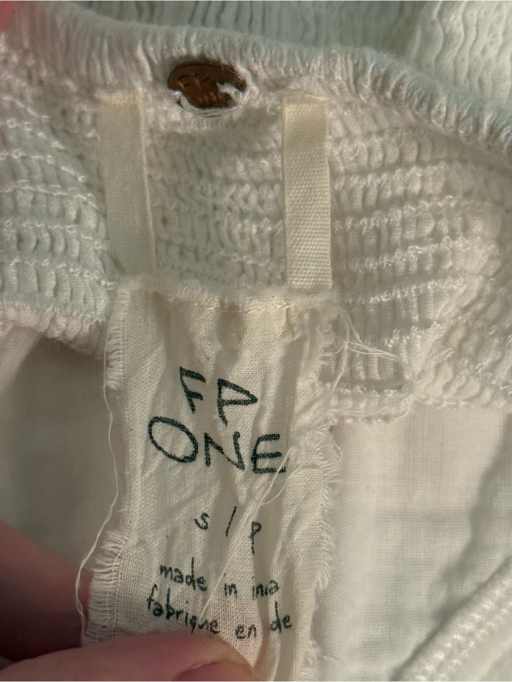 Free People One White Cropped Tank - Picture 4 of 4
